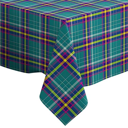 Diamant Tartan Plaid Scotch Muster – Rechteckige Leinen-Tischdecke (150 x 260 cm) waschbare dekorative Tischdecke von Xtremepads