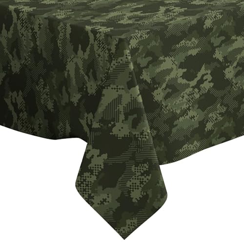 Digital Camouflages Modernes Muster – Rechteckige Leinen-Tischdecke, 152,4 x 228,6 cm, waschbare dekorative Tischdecke von Xtremepads