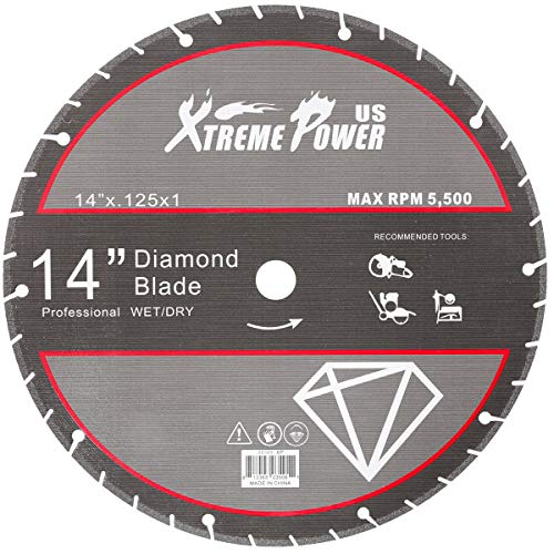 XtremepowerUS 35,6 cm Mehrzweck-Diamantblatt, Metall, Stahl, Eisen, Schleifscheibe, schnelles Schneiden von XtremepowerUS