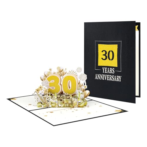 Elegante 3D-Popup-Jubiläumskarte, schöne Popup-Nummer-Grußkarte, elegante 3D-Jubiläumskarte für Paare von XuQiZZpp