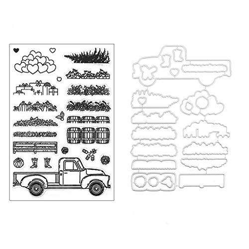 Farm Harvest Goods transparenter Stempel mit Stanzform, exquisiter Stempel für Scrapbooking, Verzierungen von Xuancai