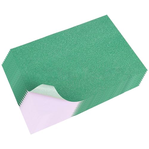 Xuancai Glitzer-Puderpapier, selbstklebende Aufkleber, handgefertigtes Papier für Scrapbooking, Kunstprojekte, Grußkarten, 10 Stück von Xuancai