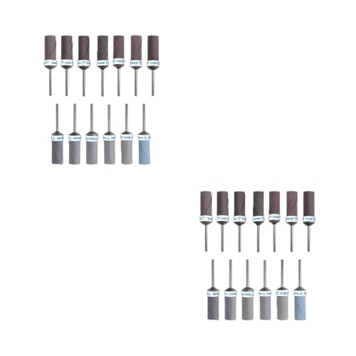13 Stück 2,35 mm Schaft-Körnung, 180–7000 Nass- und Trockenschleifpapier, Schleifstange, Polieren, Schleifköpfe für Schleifer, Rotationswerkzeug, Schleifpapier, Fässer für Nagelbohrmaschine von Xuanxi