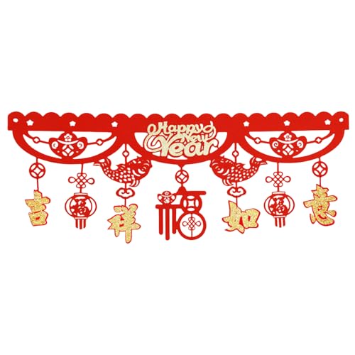 Xuanxi Traditionelle Frühlingsfest-Dekoration, Fransen zum Aufhängen, Ornament für Wohnzimmer, horizontal, farbige Türkopf-Verzierung von Xuanxi