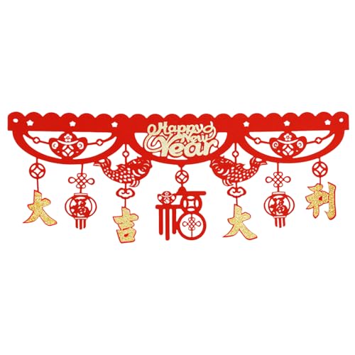 Xuanxi Traditionelle Frühlingsfest-Dekoration, Fransen zum Aufhängen, Ornament für Wohnzimmer, horizontal, farbige Türkopf-Verzierung von Xuanxi