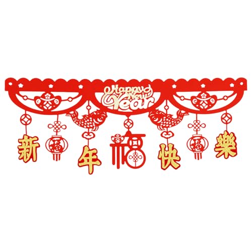 Xuanxi Traditionelle Frühlingsfest-Dekoration, Fransen zum Aufhängen, Ornament für Wohnzimmer, horizontal, farbige Türkopf-Verzierung von Xuanxi