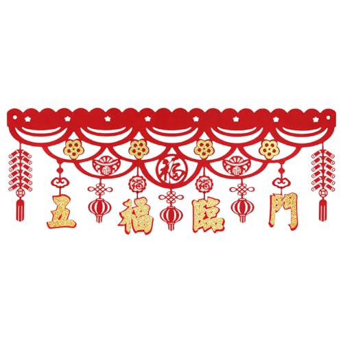 Xuanxi Traditionelle Frühlingsfest-Dekoration, Fransen zum Aufhängen, Ornament für Wohnzimmer, horizontal, farbige Türkopf-Verzierung von Xuanxi