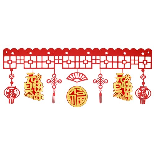 Xuanxi Traditionelle Frühlingsfest-Dekoration, Fransen zum Aufhängen, Ornament für Wohnzimmer, horizontal, farbige Türkopf-Verzierung von Xuanxi