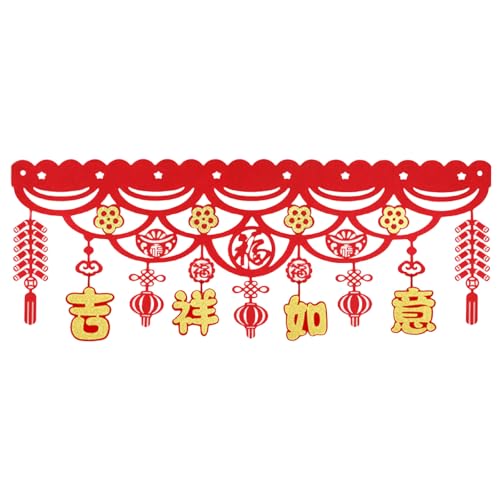 Xuanxi Traditionelle Frühlingsfest-Dekoration, Fransen zum Aufhängen, Ornament für Wohnzimmer, horizontal, farbige Türkopf-Verzierung von Xuanxi