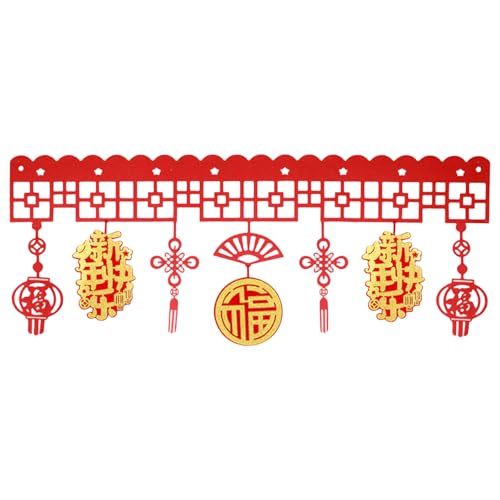 Xuanxi Traditionelle Frühlingsfest-Dekoration, Fransen zum Aufhängen, Ornament für Wohnzimmer, horizontal, farbige Türkopf-Verzierung von Xuanxi