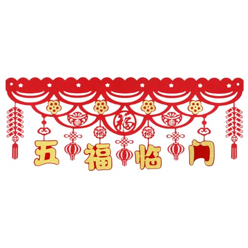 Xuanxi Traditionelle Frühlingsfest-Dekoration, Fransen zum Aufhängen, Ornament für Wohnzimmer, horizontal, farbige Türkopf-Verzierung von Xuanxi