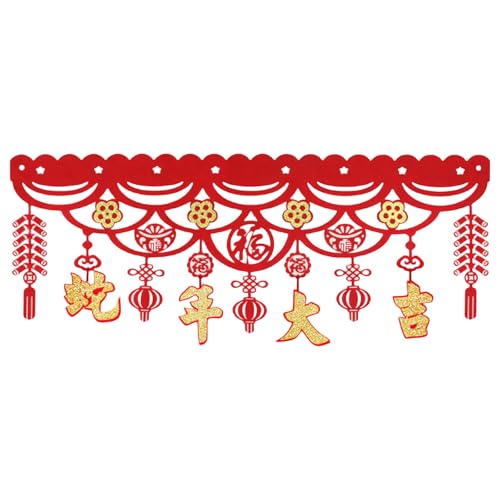 Xuanxi Traditionelle Frühlingsfest-Dekoration, Fransen zum Aufhängen, Ornament für Wohnzimmer, horizontal, farbige Türkopf-Verzierung von Xuanxi