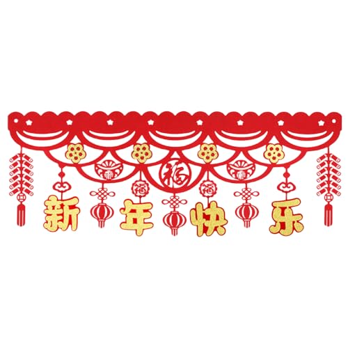 Xuanxi Traditionelle Frühlingsfest-Dekoration, Fransen zum Aufhängen, Ornament für Wohnzimmer, horizontal, farbige Türkopf-Verzierung von Xuanxi