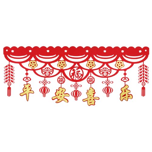 Xuanxi Traditionelle Frühlingsfest-Dekoration, Fransen zum Aufhängen, Ornament für Wohnzimmer, horizontal, farbige Türkopf-Verzierung von Xuanxi