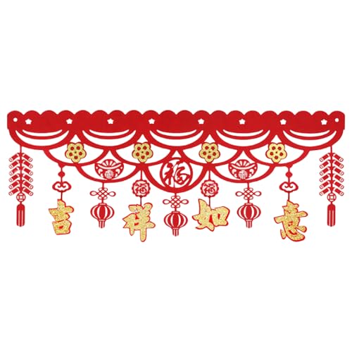 Xuanxi Traditionelle Frühlingsfest-Dekoration, Fransen zum Aufhängen, Ornament für Wohnzimmer, horizontal, farbige Türkopf-Verzierung von Xuanxi