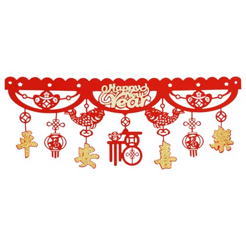 Xuanxi Traditionelle Frühlingsfest-Dekoration, Fransen zum Aufhängen, Ornament für Wohnzimmer, horizontal, farbige Türkopf-Verzierung von Xuanxi