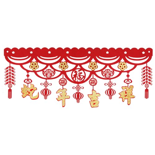 Xuanxi Traditionelle Frühlingsfest-Dekoration, Fransen zum Aufhängen, Ornament für Wohnzimmer, horizontal, farbige Türkopf-Verzierung von Xuanxi