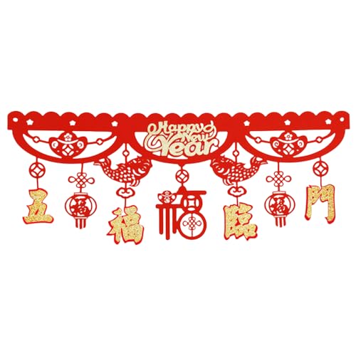 Xuanxi Traditionelle Frühlingsfest-Dekoration, Fransen zum Aufhängen, Ornament für Wohnzimmer, horizontal, farbige Türkopf-Verzierung von Xuanxi