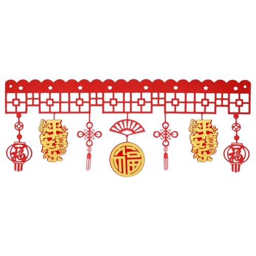 Xuanxi Traditionelle Frühlingsfest-Dekoration, Fransen zum Aufhängen, Ornament für Wohnzimmer, horizontal, farbige Türkopf-Verzierung von Xuanxi