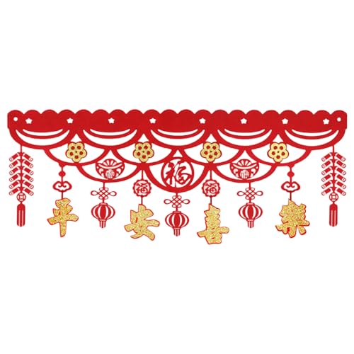 Xuanxi Traditionelle Frühlingsfest-Dekoration, Fransen zum Aufhängen, Ornament für Wohnzimmer, horizontal, farbige Türkopf-Verzierung von Xuanxi