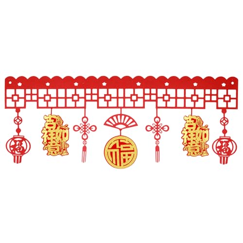 Xuanxi Traditionelle Frühlingsfest-Dekoration, Fransen zum Aufhängen, Ornament für Wohnzimmer, horizontal, farbige Türkopf-Verzierung von Xuanxi