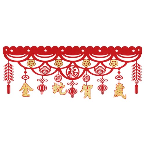 Xuanxi Traditionelle Frühlingsfest-Dekoration, Fransen zum Aufhängen, Ornament für Wohnzimmer, horizontal, farbige Türkopf-Verzierung von Xuanxi