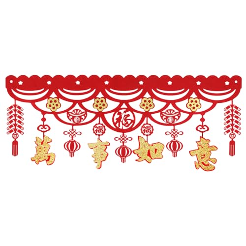 Xuanxi Traditionelle Frühlingsfest-Dekoration, Fransen zum Aufhängen, Ornament für Wohnzimmer, horizontal, farbige Türkopf-Verzierung von Xuanxi