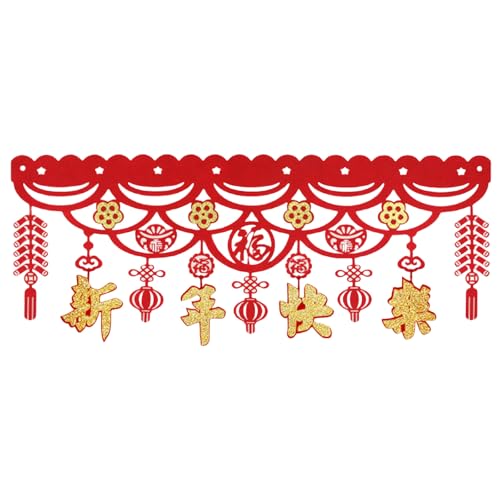 Xuanxi Traditionelle Frühlingsfest-Dekoration, Fransen zum Aufhängen, Ornament für Wohnzimmer, horizontal, farbige Türkopf-Verzierung von Xuanxi