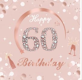 Pack Of 40 Happy Birthday Servietten Rosa Napkins 60Th Birthday Party Servietten Weiß 3-Lagig Tischdeko FüR 70 Geburtstag Mann Frau Einweg Papierservietten (Rosa60th) von Xunerloy