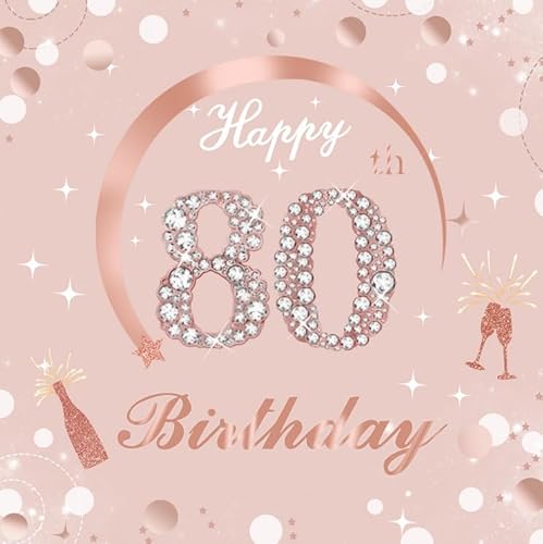 Pack Of 40 Happy Birthday Servietten Rosa Napkins 60Th Birthday Party Servietten Weiß 3-Lagig Tischdeko FüR 80 Geburtstag Mann Frau Einweg Papierservietten (Rosa80th) von Xunerloy