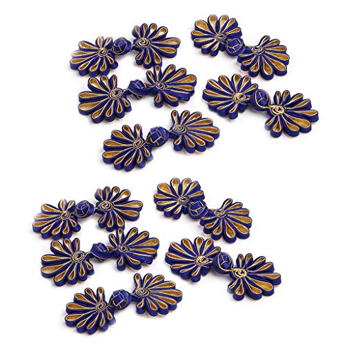 Xuniu 10 Stücke Chinese Frog Button, Verschluss Knöpfe Blume Knoten Verschluss DIY Sewing Craft von Xuniu