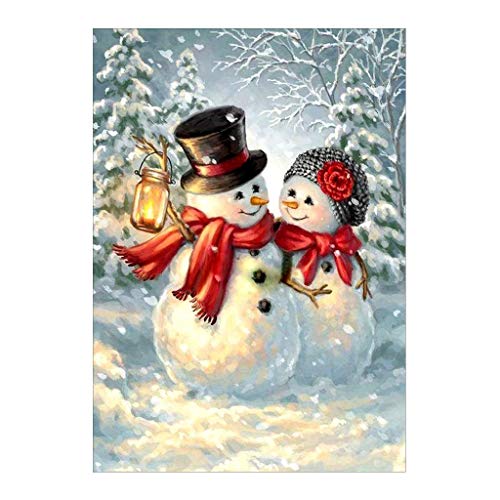 Xurgm Schneemann 5D Diamant Painting Bilder DIY Diamant Malerei Crystal Strass Stickerei Diamond Painting Für Home Dekoration 30x40cm /11.81x15.75in von Xurgm