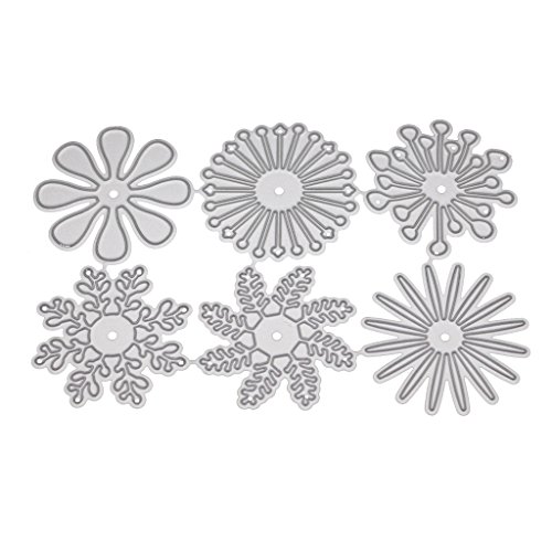 Xurgm Stanzschablonen Blumen 3D Stanzschablonen Metall Stanzformen Silber Schneiden Schablonen für DIY Cutting Dies Scrapbooking Album, Schneiden Schablonen Papier Karten Sammelalbum Deko von Xurgm