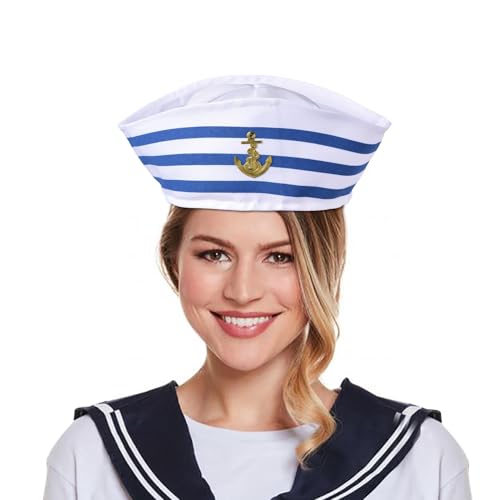 Xvilmaun Matrosenmützen - Verstellbare Seemütze Navy Kostümzubehör,für Halloween-Kostümpartys von Xvilmaun