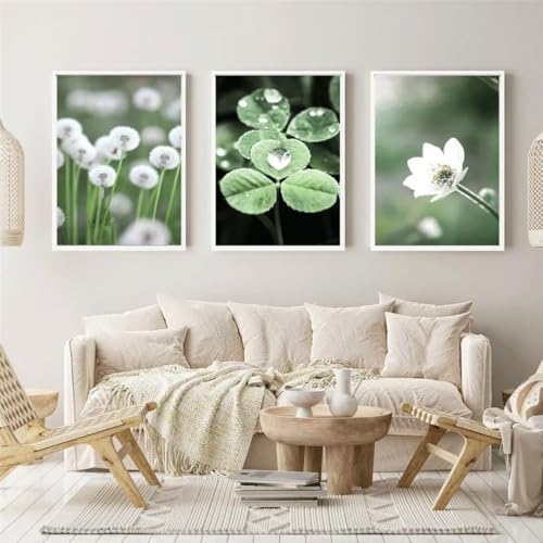 Diamond Painting 3 Teilig Kits Groß xxl Erwachsene 5D Full Drill Grüne Pflanzen Diamant-Malset mit Zubehör für Anfänger Kinder DIY art Painting auf Leinwand Bilder für Wanddeko Zu Hause 20x30cm 6422 von Xyyhdm