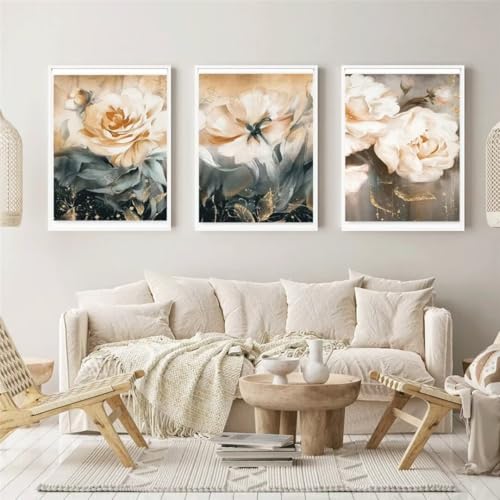 Diamond Painting 3 Teilig Kits Groß xxl Erwachsene 5D Full Drill Kunst Stieg Diamant-Malset mit Zubehör für Anfänger Kinder DIY art Painting auf Leinwand Bilder für Wanddeko Zu Hause 20x30cm 6482 von Xyyhdm