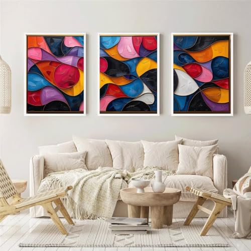 Diamond Painting 3 Teilig Kits Groß xxl Erwachsene 5D Full Drill Kunstskulptur Diamant-Malset mit Zubehör für Anfänger Kinder DIY art Painting auf Leinwand Bilder für Wanddeko Zu Hause 30x40cm 6519 von Xyyhdm