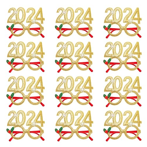 Xzmzbxzb Brillenrahmen für Silvester, Fotorequisiten, Frohe Weihnachten, Ornamente, Navidad, Geschenke, Silvester, Party, Dekoration, Weihnachtsbrillenrahmen von Xzmzbxzb