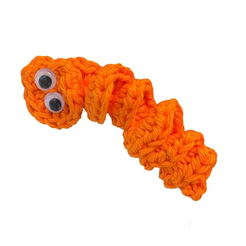 Xzmzbxzb Handgefertigter Häkel-Wurm, Valentinstagsgeschenk, Stressabbau, emotionale Unterstützung, Geschenk, gestrickter Wurm für jeden Anlass, Wurm von Xzmzbxzb