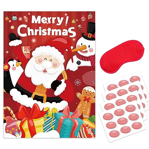 Xzmzbxzb Weihnachten Party Spiele Supplies Pin Wandaufkleber mit Aufklebern Augen für Kinder Geburtstag von Xzmzbxzb