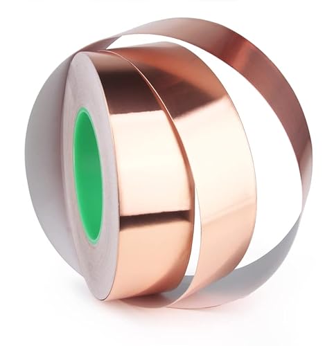 Y-Nut Kupferband 20M x 20mm, Kupferfolienband Copper Foil Tape Abschirmband Kupferfolie Kupferband Selbstklebend Klebeband Schneckenband Schneckenschutz von Y-Nut