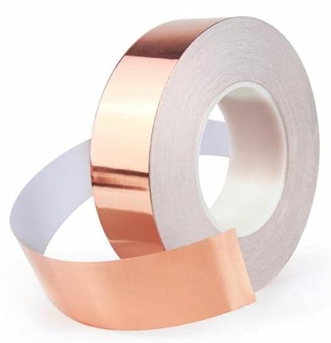 Y-Nut Kupferband 20M x 30mm, Kupferfolienband Copper Foil Tape Abschirmband Kupferfolie Kupferband Selbstklebend Klebeband Schneckenband Schneckenschutz von Y-Nut