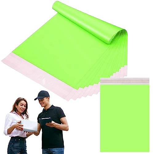 10 Stück 45x60cm Grün Versandbeutel Plastik Versandtaschen,Versandtüten für Kleidung Groß,Selbstklebend Poly Kunststoffbeutel Wasserdichte Kuriertaschen Paket Tüten für Versand Warensendung Textilien von YAAVAAW