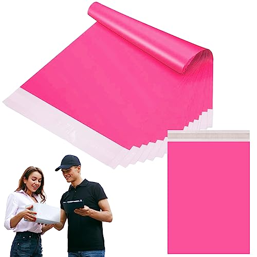 10 Stück 50x70cm Rose Versandbeutel Plastik Versandtaschen,Versandtüten für Kleidung Groß,Selbstklebend Poly Kunststoffbeutel Wasserdichte Kuriertaschen Paket Tüten für Versand Warensendung Textilien von YAAVAAW