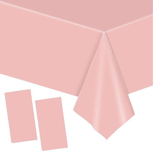 2 Stück Einweg Tischdecke Rosa Papiertischdeck Roll Kunststoff Party Tischdecken,137 * 274cm Papiertischdecken Rolle wasserdichte Tischtuch für Bienen Party,Kindergeburtstag,Hochzeiten,Weihnachten von YAAVAAW