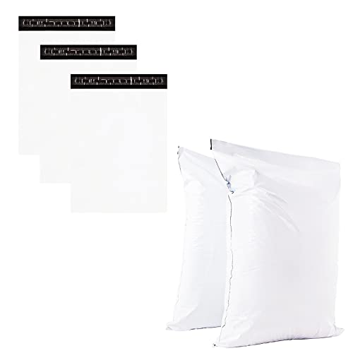 3 Stück 80x95cm Weiß Versandbeutel Plastik Versandtaschen,Versandtüten für Kleidung Groß,Selbstklebend Poly Kunststoffbeutel Wasserdichte Kuriertaschen Paket Tüten für Versand Warensendung Textilien von YAAVAAW