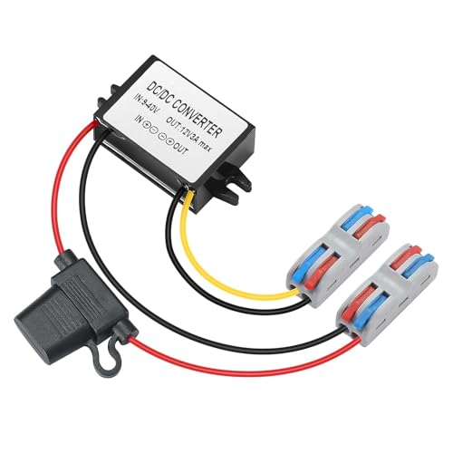 YABOANG DC-DC-Wandler 9-40V auf 12V Buck, DC/DC-Spannungswandler 12V/24V auf 12V 3A 36W MAX, Voltage Converter 12/24V to 12V 3A, Leistungstransformator für Automobile, Instrumente und mehr von YABOANG