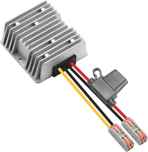 YABOANG DC-DC Voltage Converter 20-72V to 12V 10A, DC/DC Spannungswandler 24/36/48/60V auf 12V 10A 120W MAX, DC-DC-Wandler Buck mit wasserdichter Sicherung und Klemmleiste, Abwärtsspannungsregler von YABOANG