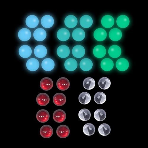 YAFIYGI Quarz-Banger, 6 mm, Farbmischung, Quarzkugeln, runder Boden, Tupfzubehör für Schmuckherstellung, UV-reaktive Perlen, Blasenperlen, dekorative Kappenperlen zum Basteln und Gestalten, 40 Stück von YAFIYGI