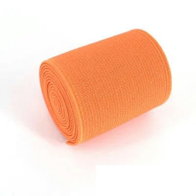 5 cm importiertes Gummiband, farbiges Gummiband, doppelseitiges und dickes elastisches Band, Nähzubehör für Kleidung-orange-50 mm-2 m von YAGNYUOG